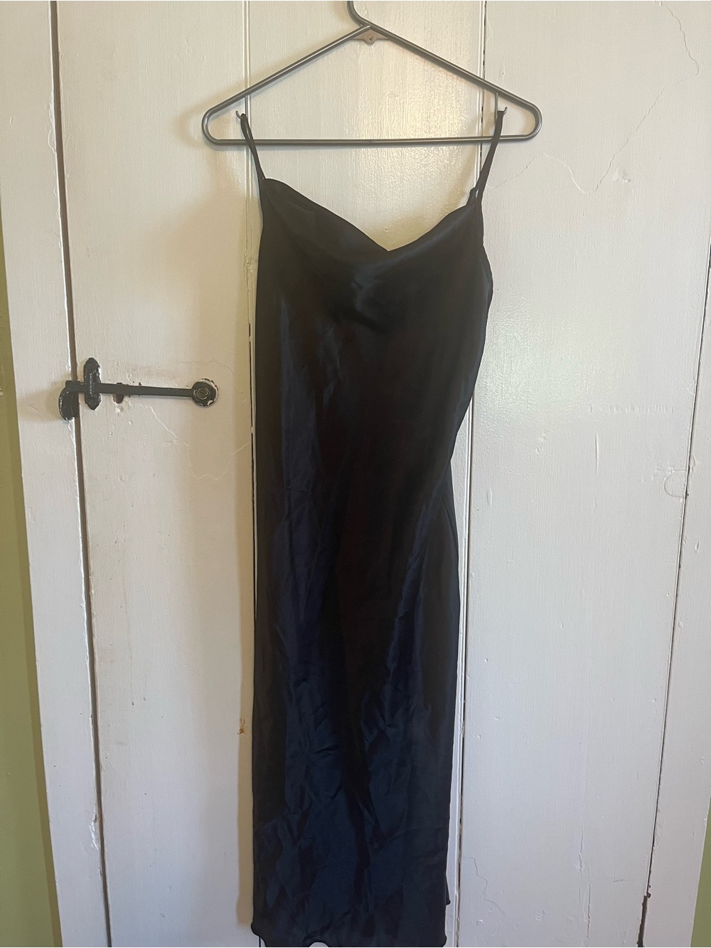 bebe Black Top with Branded Neckline